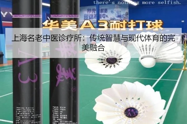 上海名老中医诊疗所：传统智慧与现代体育的完美融合
